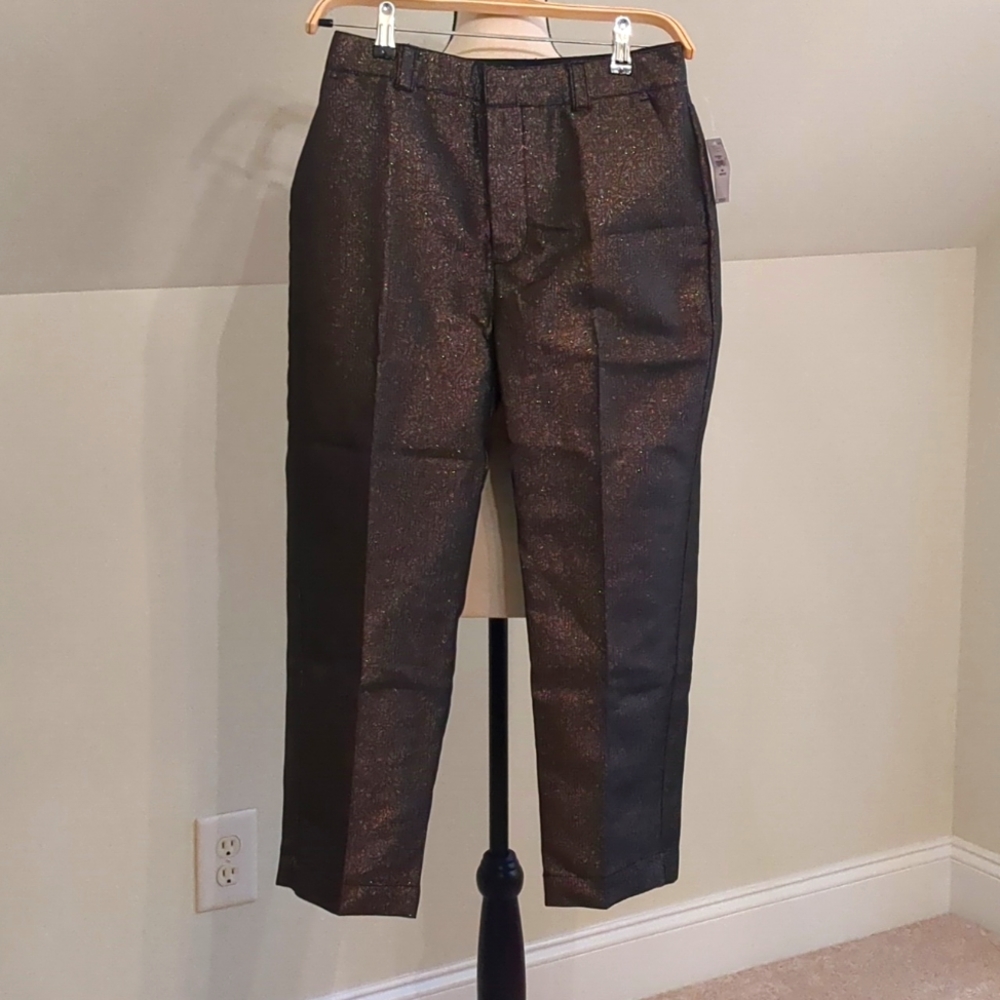 Gap Gold Metallic Dress Pants, Size 00 petite, New/Never Worn, Tags Still On